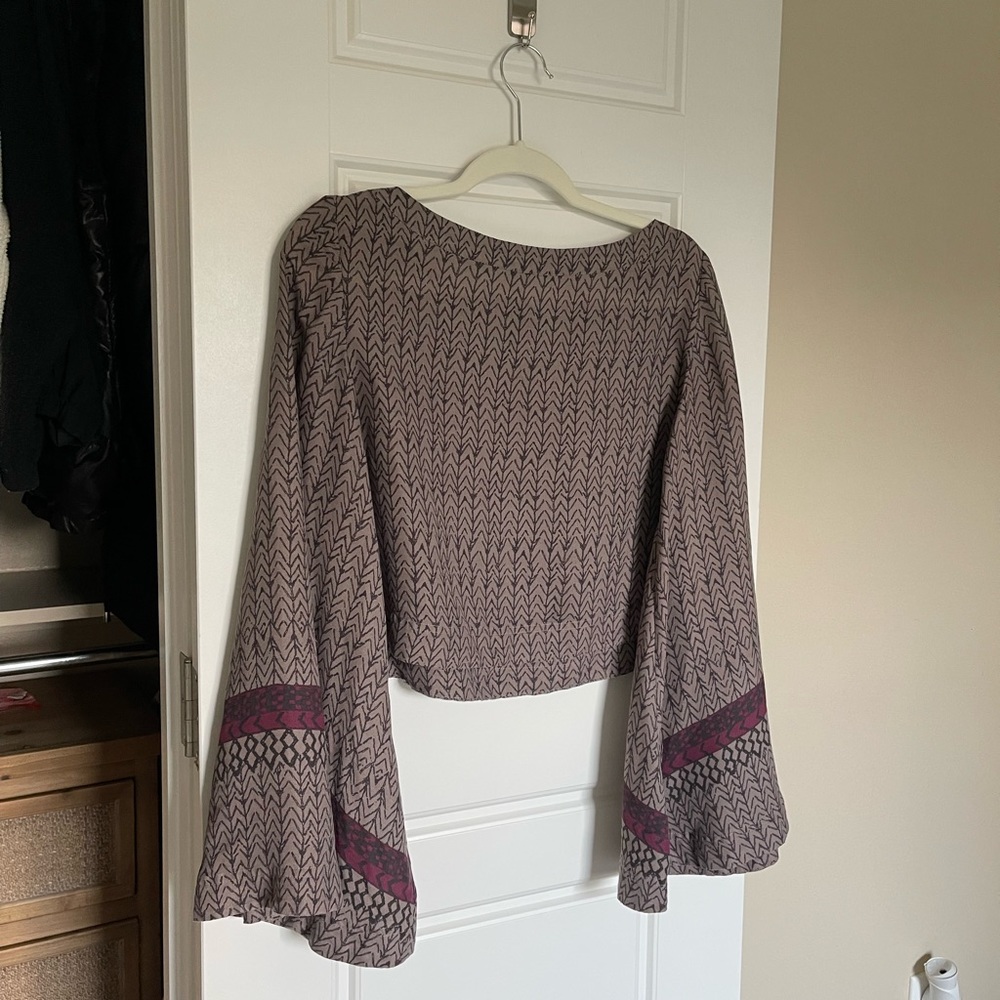 Free People bell sleeve blouse - Picture 6 of 10
